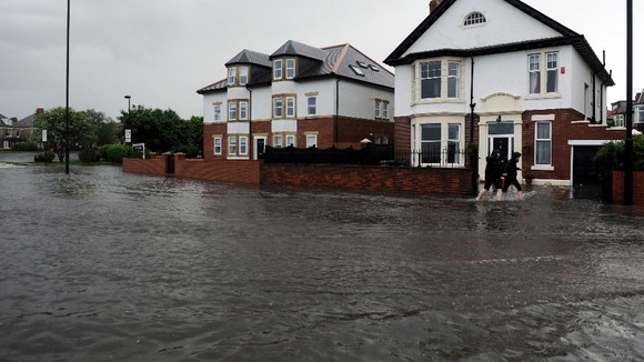 Flooding in Whitley Bay, North Tyneside
