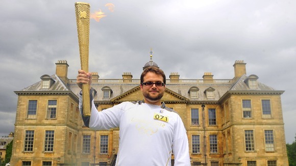 Corporal Daniel Whittingham carried the Torch into Nottingham