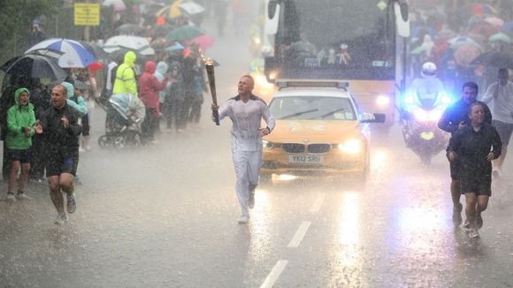 Glenn Chambers carried the Torch on part of the leg between Edwinstowe and Mansfield