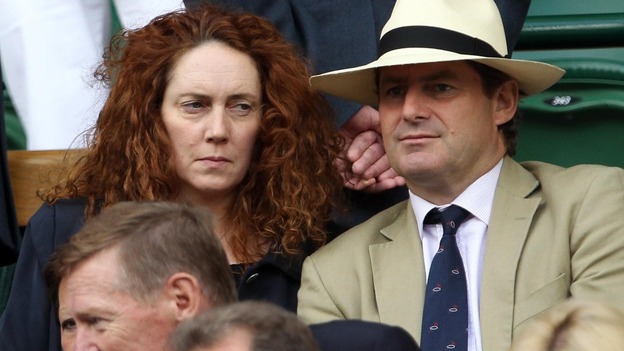 News International chief executive Rebekah Brooks and her racehorse trainer husband Charlie,