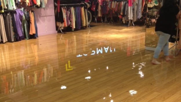 Staff walk barefoot