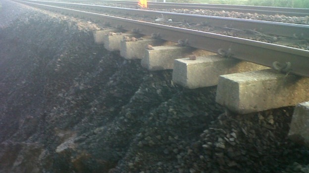 Earth erodes after flooding