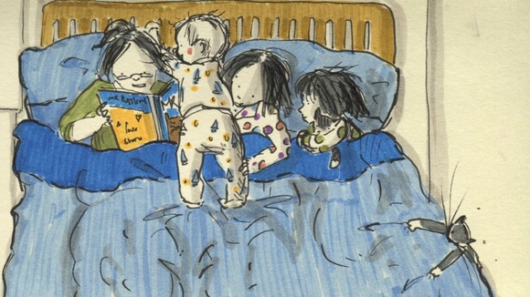 A sketch of bed-time reading