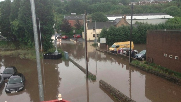 Cars abandoned in Prudhoe.