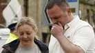 Jamie Heaton's parents, Michelle and Kenny visit floral tributes in Oldham