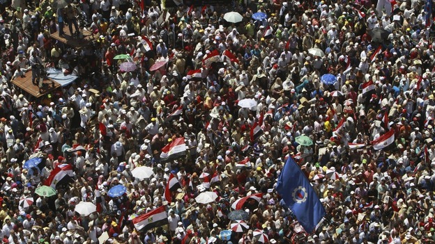 Crowds in Tahrir square