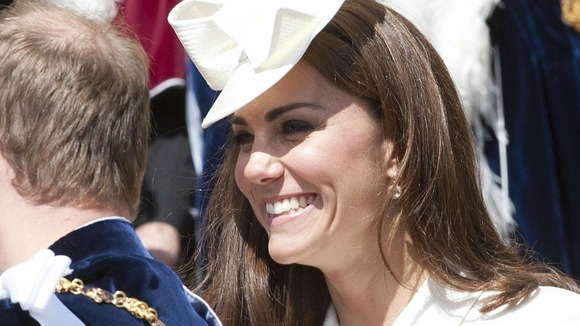 Duchess of Cambridge after attending the annual Order of the Garter Service