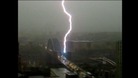 Lightning strikes the Tyne Bridge