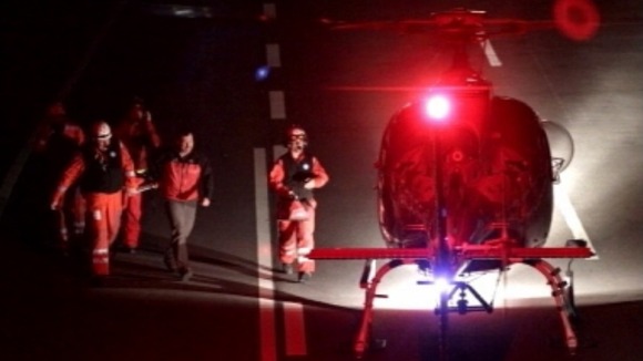 Rescue workers at the tunnel in Sierre, Switzerland.