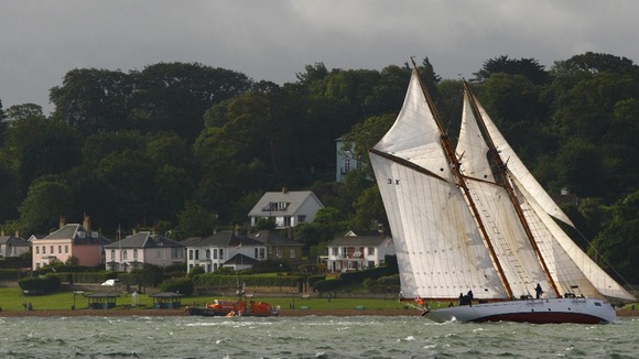 Yacht off Cowes