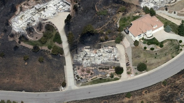 The house where two bodies were found after the Waldo Canyon fire.