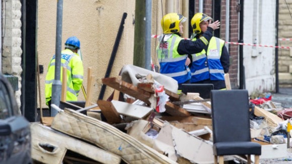 Damaged houses
