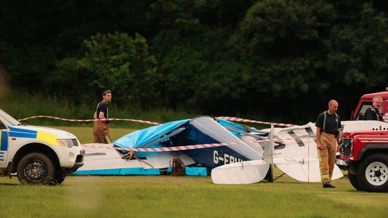 The scene of the accident yesterday