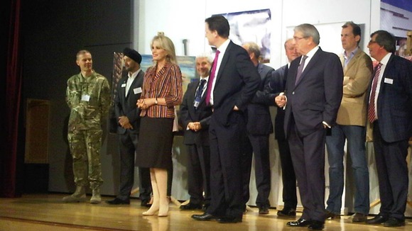 Nick Clegg and Joanna Lumley at school launch