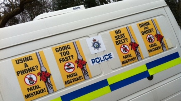 Police van shows the FATAL4 offences