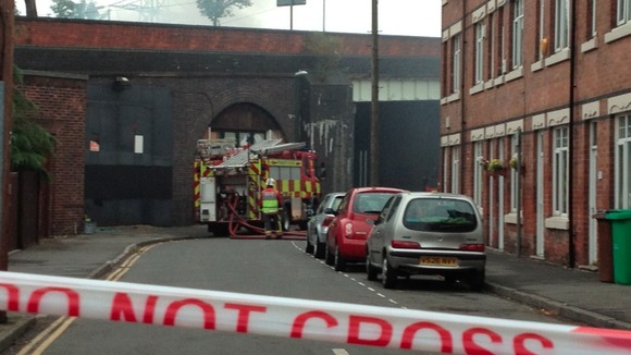 The fire has caused the bridge to be closed while investigations take place