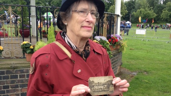 Wendy and a photo of her great-aunt Jennie Fletcher swam in the 1912 Olympic Games in Stockholm.