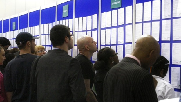 UK unemployment figures show 17-year high.