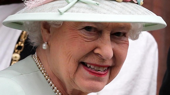 Queen Elizabeth II during a visit to the Scottish National Portrait Gallery in Edinburgh.