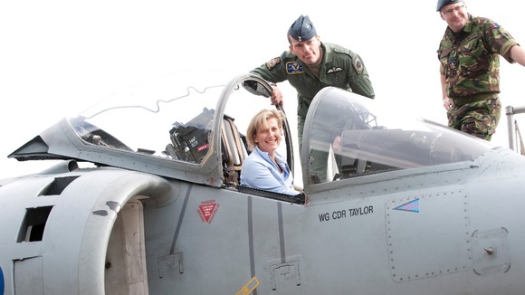 Sophie, Countess of Wessex, at RAF Wittering