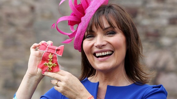 Lorraine Kelly with her OBE