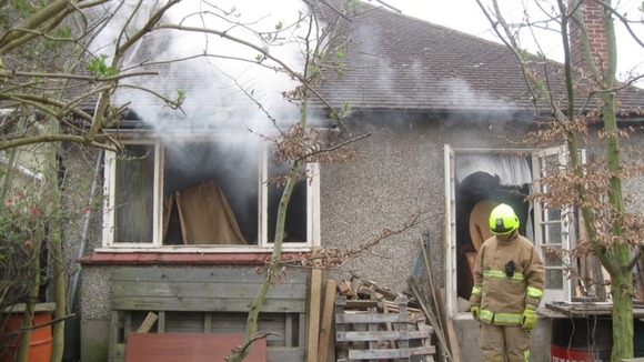 House fire in Leigh-on-Sea in Essex