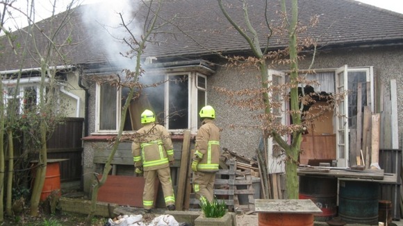 House fire in Leigh-on-Sea in Essex