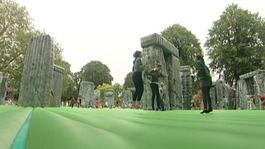Sacrilege 2012, replica of Stonehenge, was created by Turner Prize winning artist, Jeremy Deller.