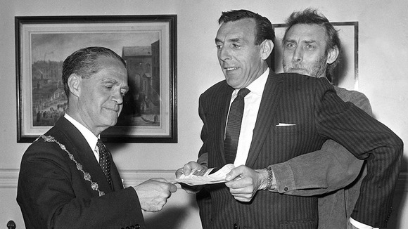 Sykes with Spike Milligan (far right) in 1963.