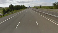 The Google Street View of the M6 Toll near where it was closed this morning