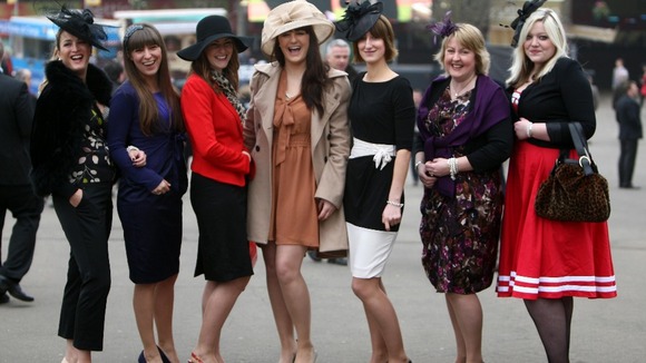 A ladies outing from Bristol during day two of the 2012 Cheltenham Festival 