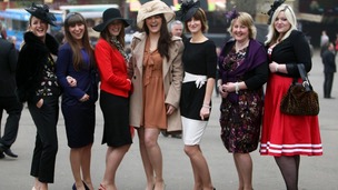 A ladies outing from Bristol during day two of the 2012 Cheltenham Festival 