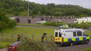 Heavy police presence on the M6 Toll