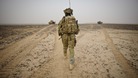 A British Army Officer from 1st Battalion Princess of Wales Royal Regiment