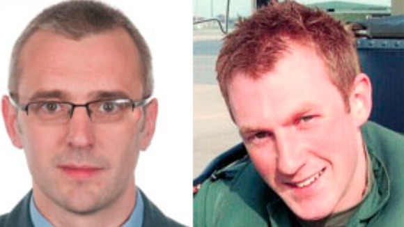 Squadron Leader Samuel Bailey and Flight Lieutenant Adam Sanders