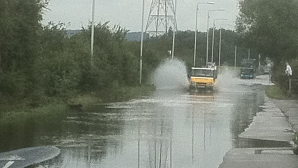 Lock Lane in Castleford flooded Calendar ITV News
