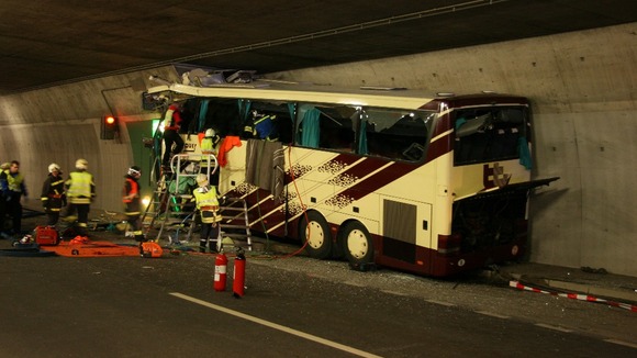 Bus crash in Switzerland