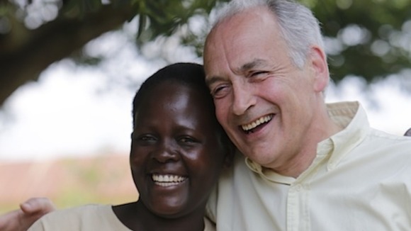 Sarah Mutanda with Alastair Stewart
