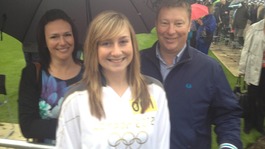 Alice, with proud mum and dad Sasha and Colin
