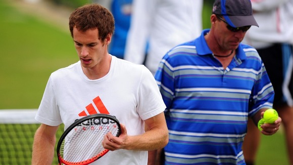 Andy Murray alongside coach Ivan Lendl