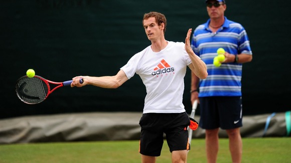 Andy Murray under the watchful eye of Ivan Lendl