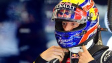 Red Bull Racing's Mark Webber in the pits during the third practice session of the British Grand Prix at Silverstone Circuit, Silverstone.