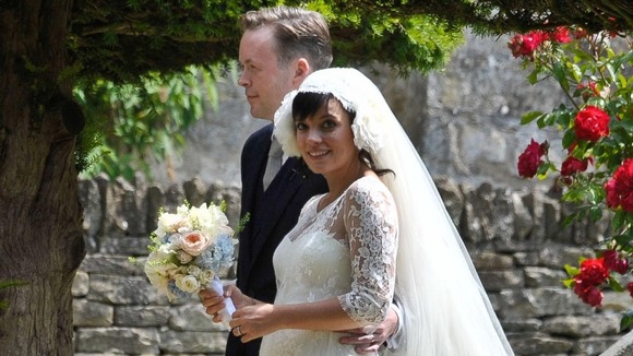 Lily Allen and husband Sam Cooper on their wedding day