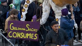 Occupy Wall Street protests targeted Goldman Sachs.