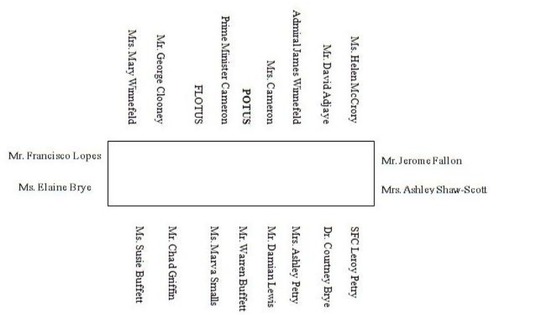 Seating plan
