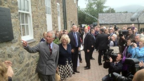 Prince Charles unveils a plaque