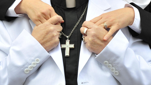 Metropolitan Community Church Reverend Sharon Ferguson and her partner Franka Strietzel
