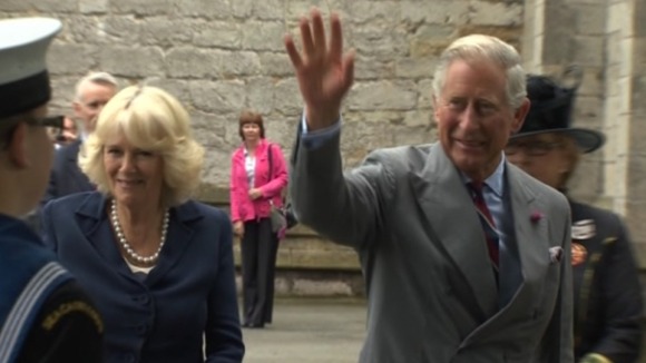 Prince Charles and Camilla at St Asaph Cathedral