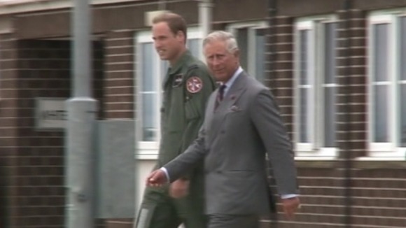 Prince Charles and Prince William at RAF Valley