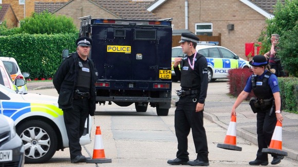 Police seal off an area of Clacton